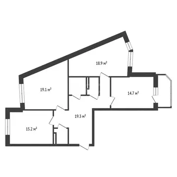 3-комнатная квартира: Обнинск, улица Усачёва, 21 (93.7 м)