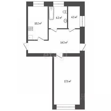 2-к кв. Архангельская область, Архангельск ул. Самойло, 12А (52.3 м)