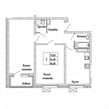 2-к кв. Сахалинская область, Южно-Сахалинск Горизонт жилой комплекс ...