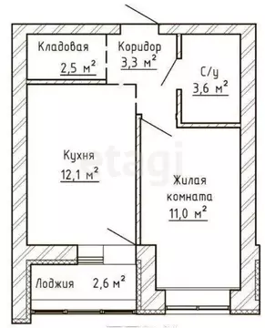 1-комнатная квартира: Тольятти, улица 40 лет Победы, 31Б (34 м)