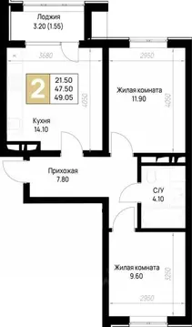 2-к кв. Краснодарский край, Анапа ул. Крылова, 4 (49.05 м)