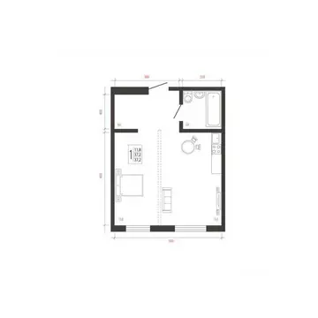 1-к кв. Иркутская область, Иркутск Сарафановская ул. (37.2 м)