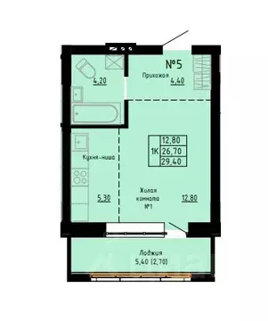 1-к кв. Алтайский край, Барнаул ул. Димитрова, 150 (29.4 м)