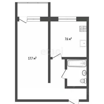 1-к кв. Ямало-Ненецкий АО, Муравленко ул. Губкина, 18 (30.7 м)