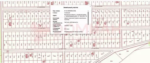 Участок в Ростовская область, Аксайский район, Щепкинское с/пос, ...