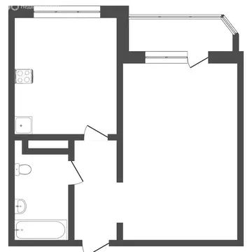 1-комнатная квартира: Тюмень, Кремлёвская улица, 110к2 (41.9 м)