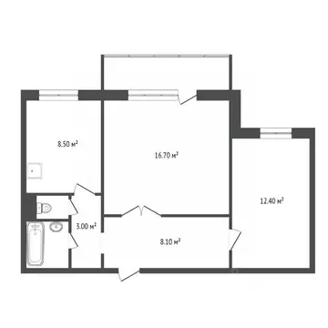 2-к кв. Красноярский край, Красноярск 9 Мая ул., 69 (53.0 м)