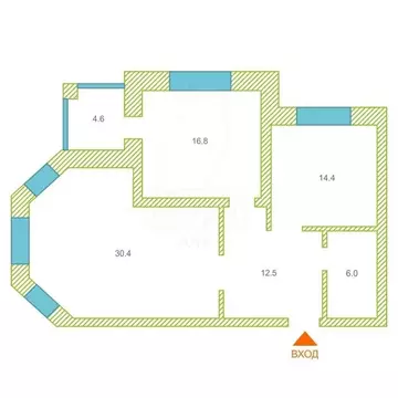 3-комнатная квартира: Тюмень, улица Червишевский Тракт, 64к2 (80 м)