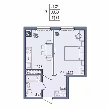 1-к кв. Волгоградская область, Волгоград ул. Тракторостроителей, 31/1 ...