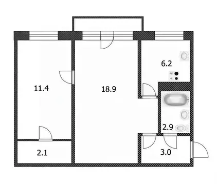 2-комнатная квартира: Барнаул, микрорайон Западный, Горно-Алтайская ...