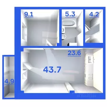 1-к кв. Псковская область, Псковский район, Завеличенская волость, д. ...
