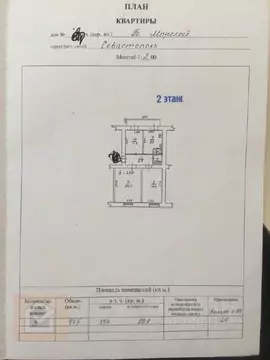 3-к кв. Севастополь ул. Большая Морская, 43 (78.5 м)
