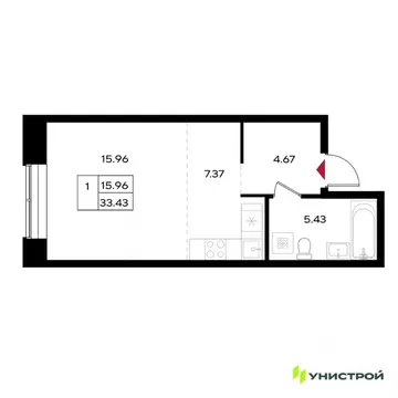 1-к кв. Пермский край, Пермь ДКЖ мкр, Уникум на Энгельса жилой ...