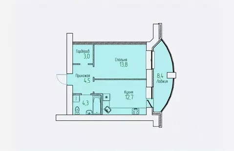1-к кв. Кировская область, Киров Полевая ул., 11 (42.5 м)