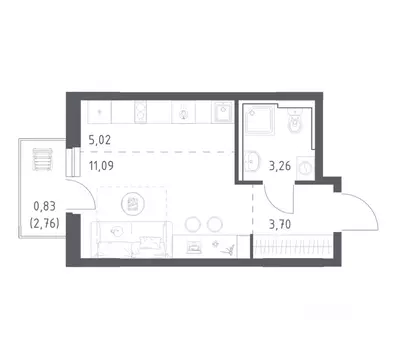 Студия Башкортостан, Уфа Дема жилрайон, Новая Дема жилой комплекс, ...