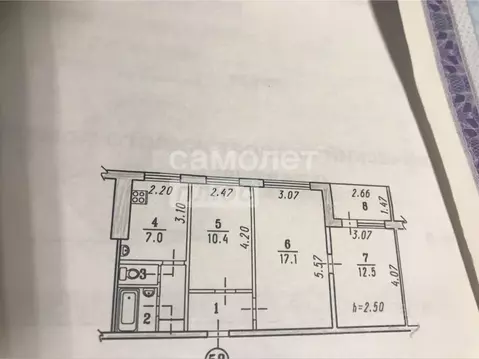 3-к кв. Омская область, Омск Заозерная ул., 3 (57.9 м)