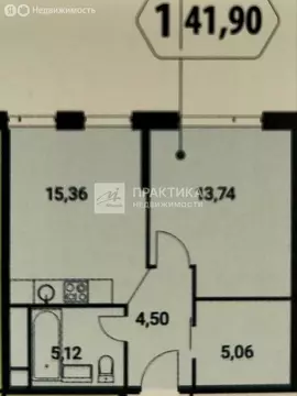 1-комнатная квартира: Москва, Шмитовский проезд, 39к6 (41.9 м)