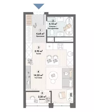 Студия Московская область, Пушкино Надсоновский туп. (31.14 м)