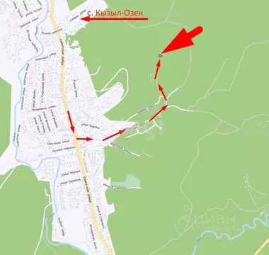 Участок в Алтай, Майминский район, с. Кызыл-Озек Советская ул. (7.7 ...