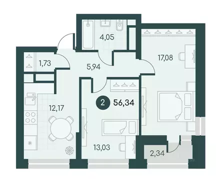 2-к кв. Курганская область, Курган Малиновые высоты жилой комплекс ...