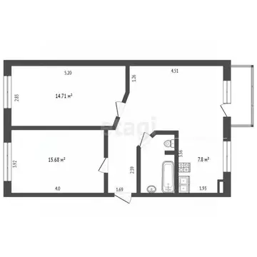 4-к кв. Коми, Усинск Парковая ул., 13 (57.6 м)