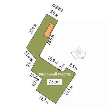 Участок в Угловое, улица Ленина (7.84 м)