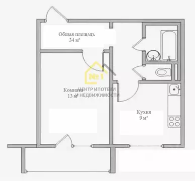1-к кв. Челябинская область, Челябинск ул. Тухачевского, 12 (34.0 м)