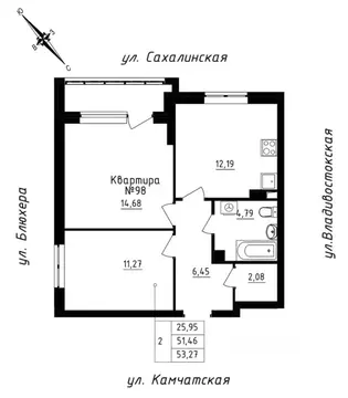 2-к кв. Свердловская область, Екатеринбург ул. Кронштадтская, 30 ...