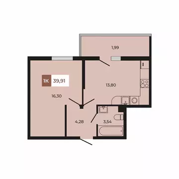 1-комнатная квартира: Щепкинское сельское поселение, посёлок ...