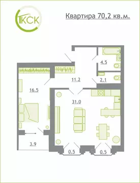 1-к кв. Смоленская область, Смоленск ул. Отрадная, 1А (71.0 м)