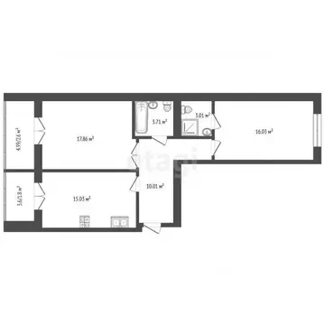 2-к кв. Марий Эл, Йошкар-Ола ул. Чехова, 55 (70.0 м)