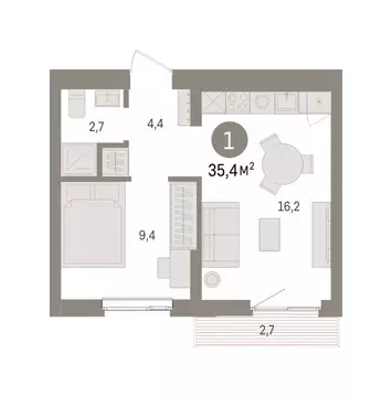 1-к кв. Свердловская область, Екатеринбург Сортировочный жилрайон, ...