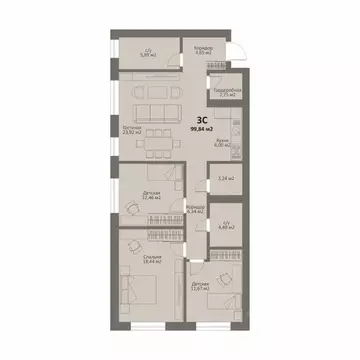 3-к кв. Челябинская область, Сосновский муниципальный округ, Поселок ...