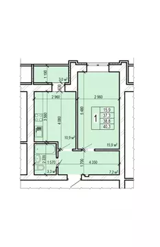 1-к кв. Саратовская область, Энгельс Новобазарная ул., 4 (40.3 м)