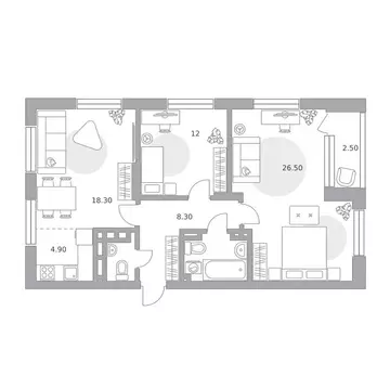 3-к кв. Башкортостан, Уфа Зеленая Роща жилрайон, Лесная Симфония жилой ...