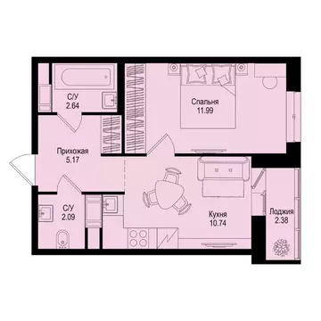 1-к кв. Ленинградская область, Всеволожский район, Заневское городское ...