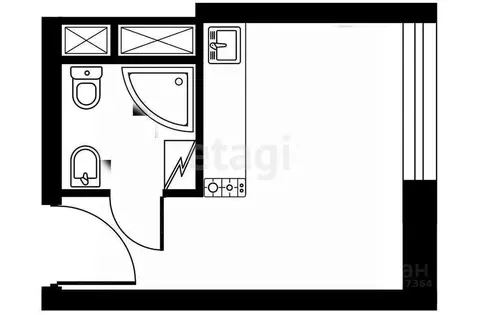 Студия Курганская область, Курган Проходная ул., 5 (18.1 м)