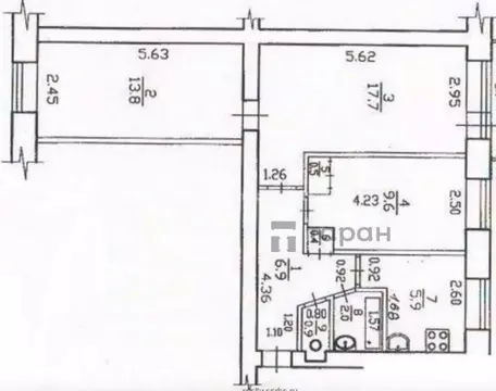 3-к кв. Челябинская область, Челябинск Мебельная ул., 86 (58.0 м)
