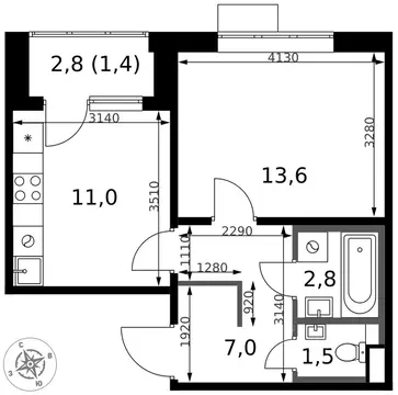 1-к кв. Московская область, Химки Клязьма-Старбеево мкр, Международный ...