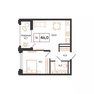 1-к кв. Свердловская область, Нижний Тагил 1-й кв-л, Александровский ...