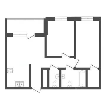 2-к кв. Тюменская область, Тюмень ул. 50 лет Октября, 57Б (60.5 м)
