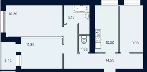 3-к кв. Саратовская область, Саратов ул. Имени Николая Егорова (72.51 ...