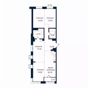 4-к кв. Иркутская область, Иркутск Байкальская ул., 246Б (108.9 м)
