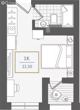 Квартира-студия: Адлер, улица Ленина, 280А (22.7 м)