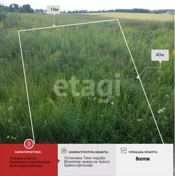 Участок в Брянская область, Брянский район, Новодарковичское с/пос, ...