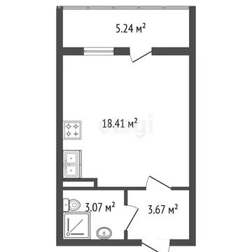 Квартира-студия: Санкт-Петербург, проспект Авиаконструкторов, 63 ...