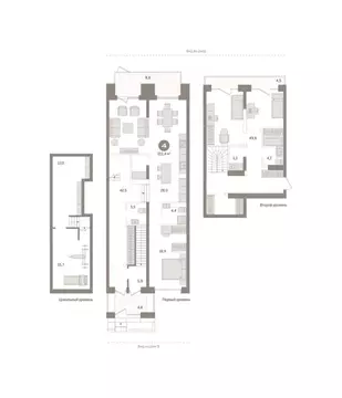 4-комнатная квартира: Тюмень, Причальная улица, 7 (212.38 м)