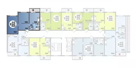 2-к кв. Краснодарский край, Краснодар ул. Генерал-лейтенанта ...