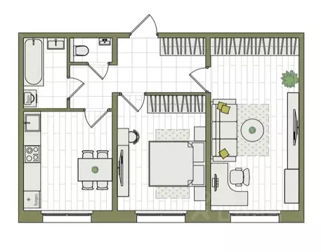 2-к кв. Кировская область, Киров ул. Чистопрудненская, 13А (56.9 м)