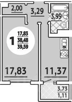 1-к кв. Ростовская область, Ростов-на-Дону Художественная ул., 20 ...